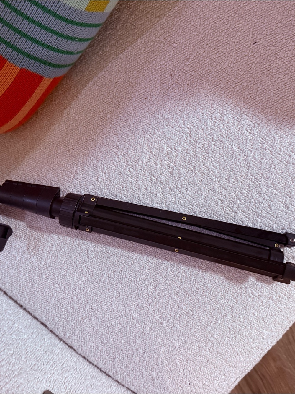Black Camera Tripod - Compact Folding Support